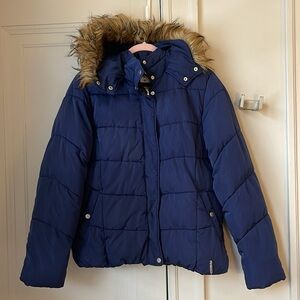 Fiorucci Navy Cropped Puffer XL Unisex